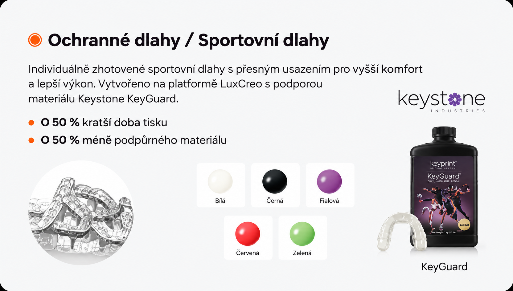 Ochranné a sportovní dlahy